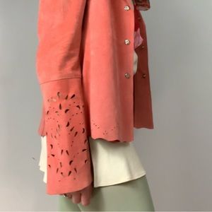 Pink nubuck suede jacket , vintage #barbiecore #pinkaesthetic